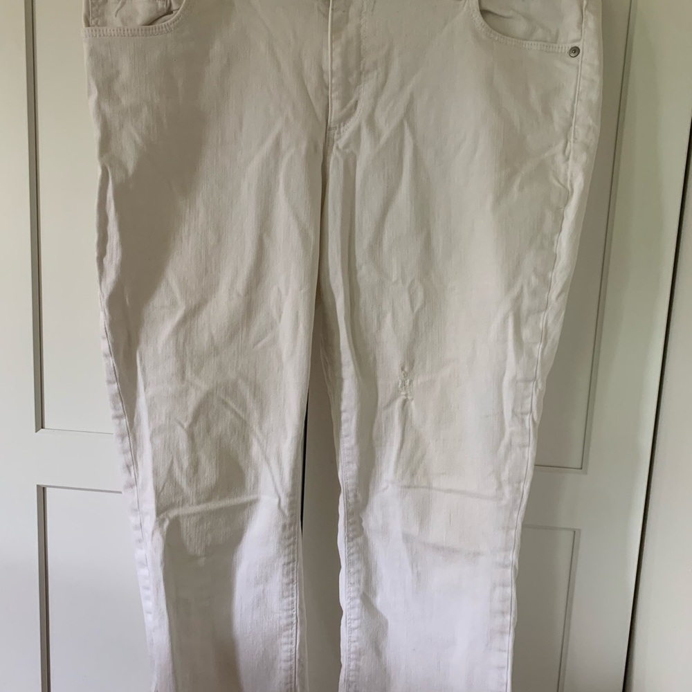 LOFT Crisp White Cropped Jeans